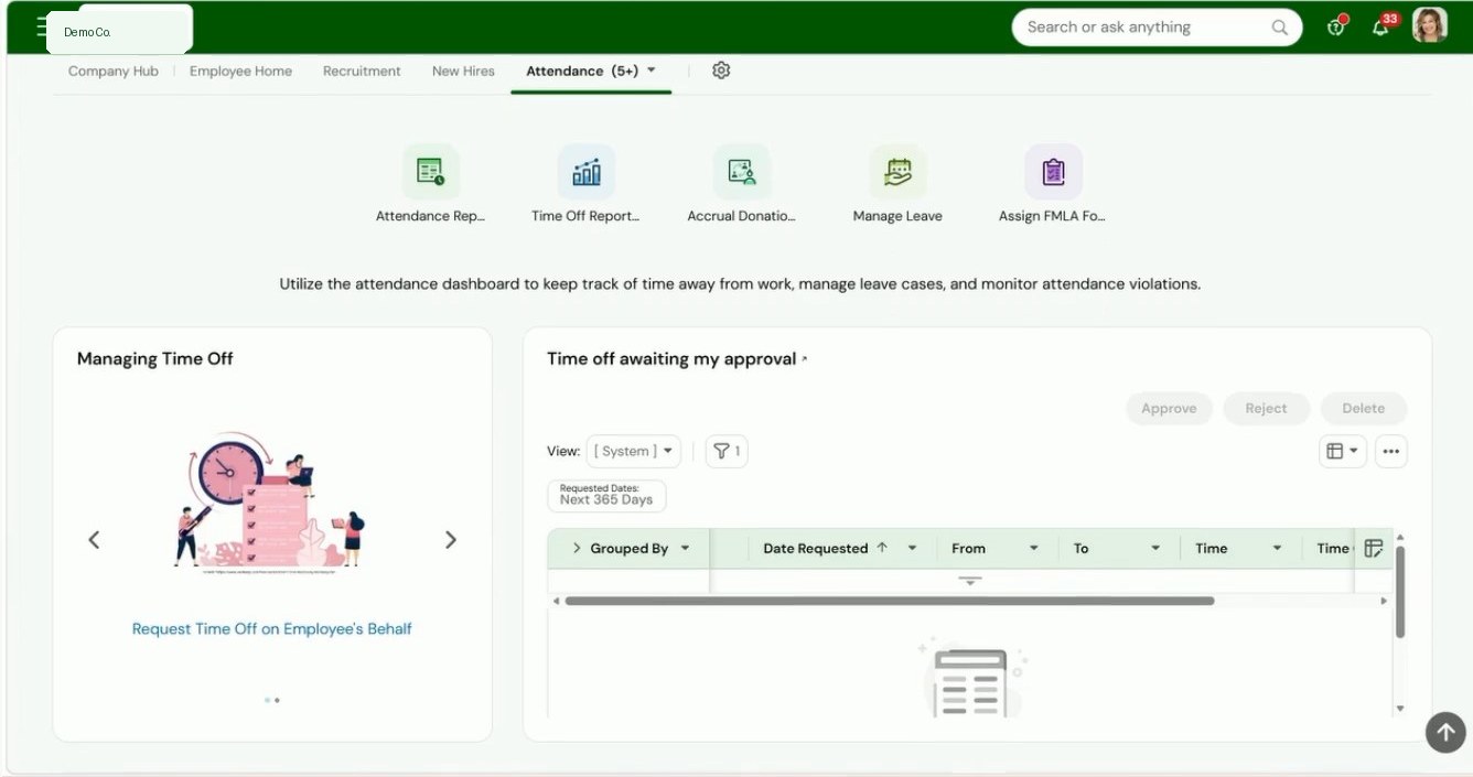UKG Ready time off and attendance tools for field service teams
