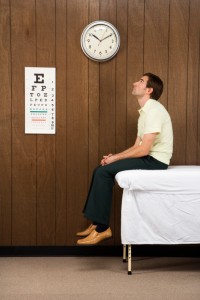 Patient in medical room.