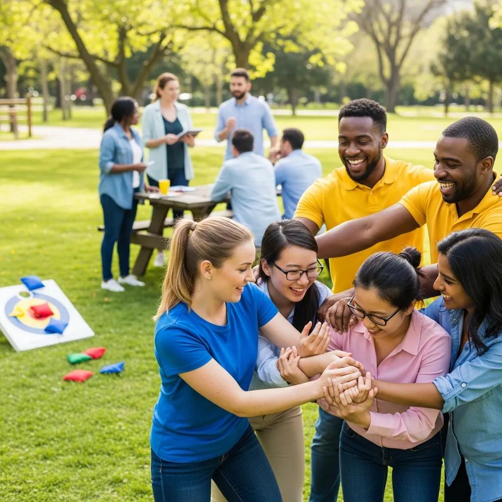 employees participating in a team building activity to enhance engagement b970925f b75f 4f75 8b09 f1820a5d482a HR outsourcing
