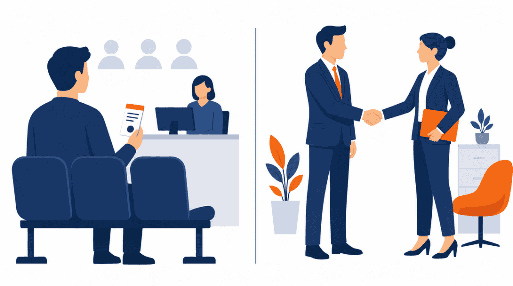 Transactional HR outsourcing vendor versus hands-on HR partnership comparison